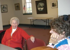 Marcia Molay talks with Jeanette Maes